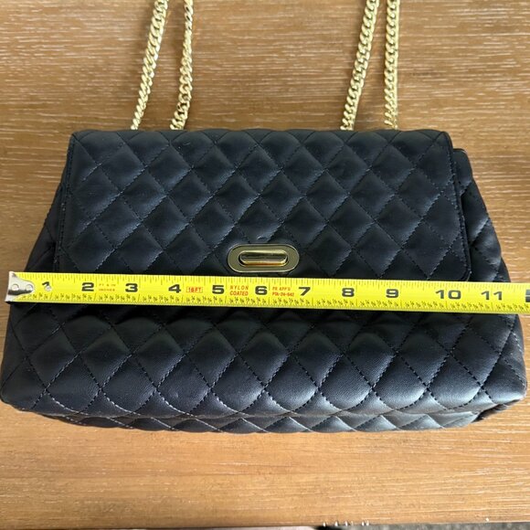 Black Quilted Crossbody Handbag - Picture 6 of 11